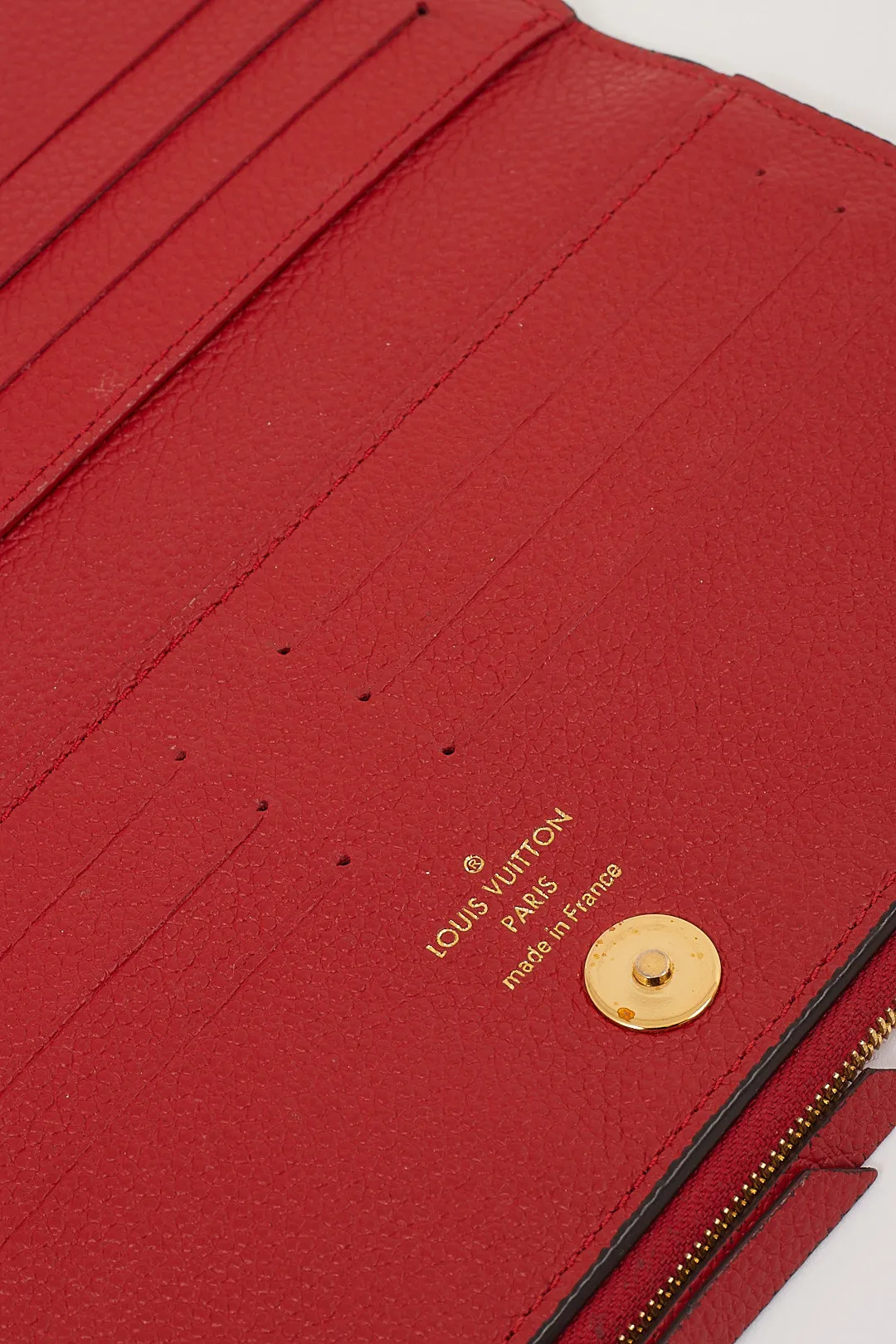 Louis Vuitton Red Monogram Empreinte Leather Adele Wallet