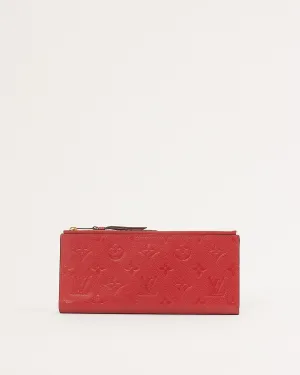 Louis Vuitton Red Monogram Empreinte Leather Adele Wallet