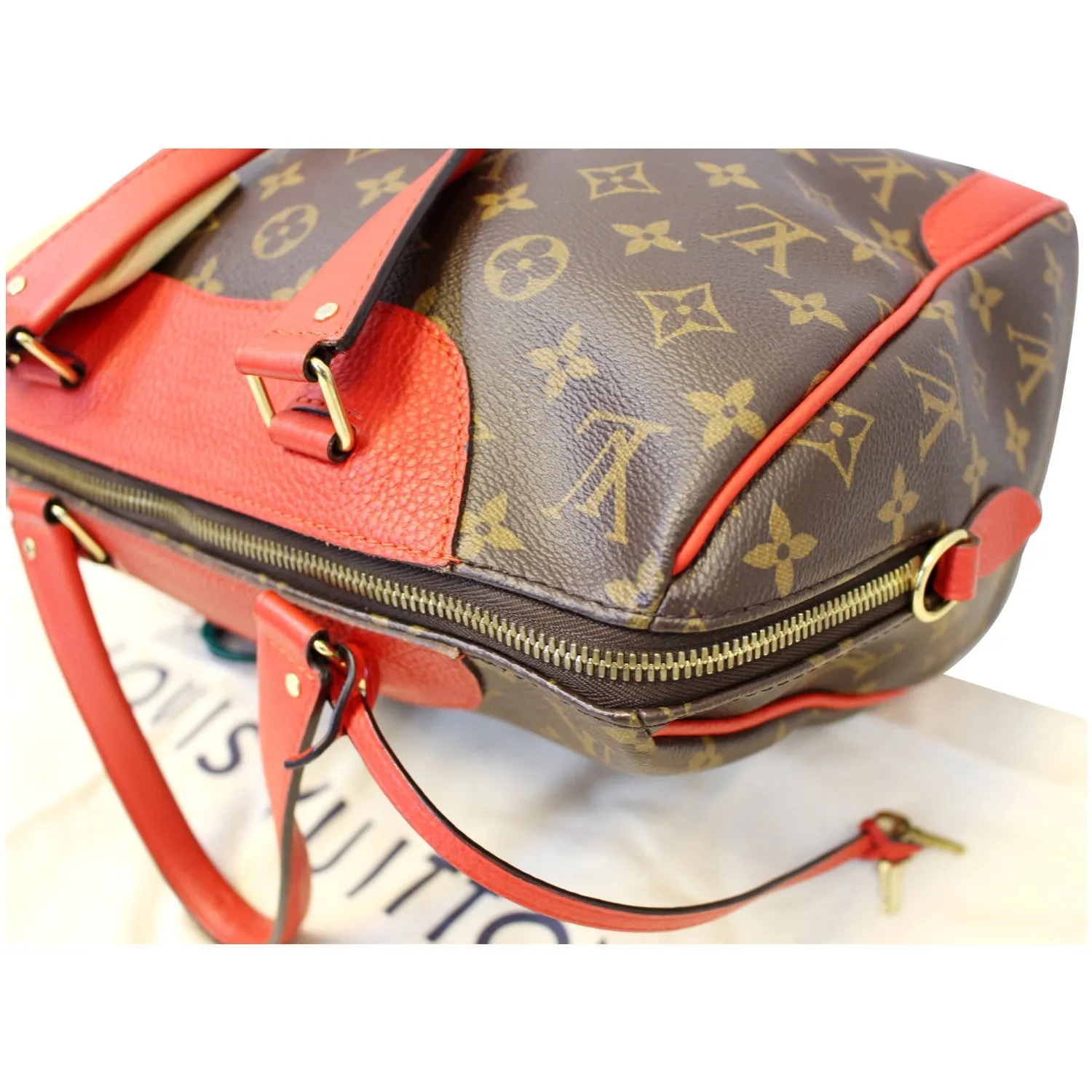 LOUIS VUITTON Retiro NM Monogram Shoulder Bag Coquelicot