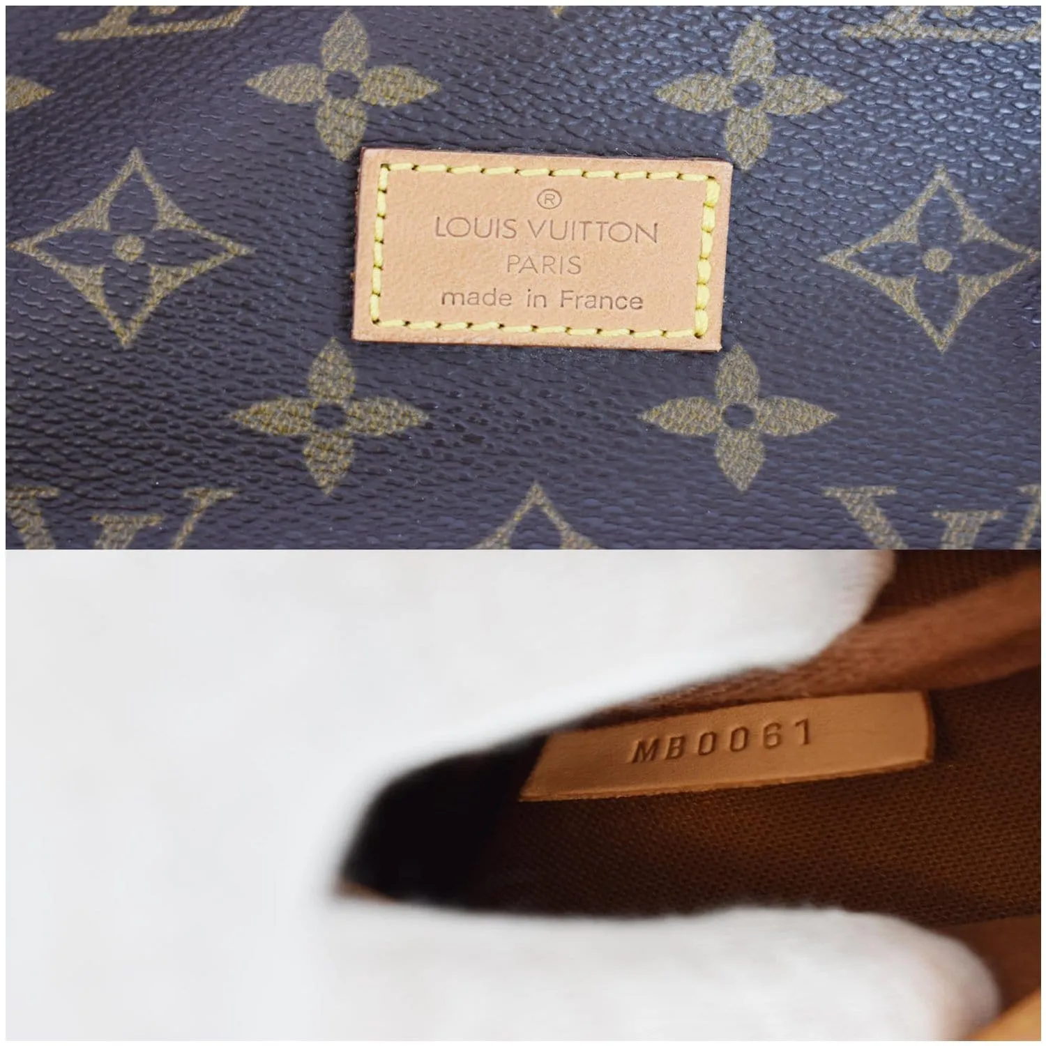 LOUIS VUITTON Saumur 30 Monogram Canvas Shoulder Bag Brown