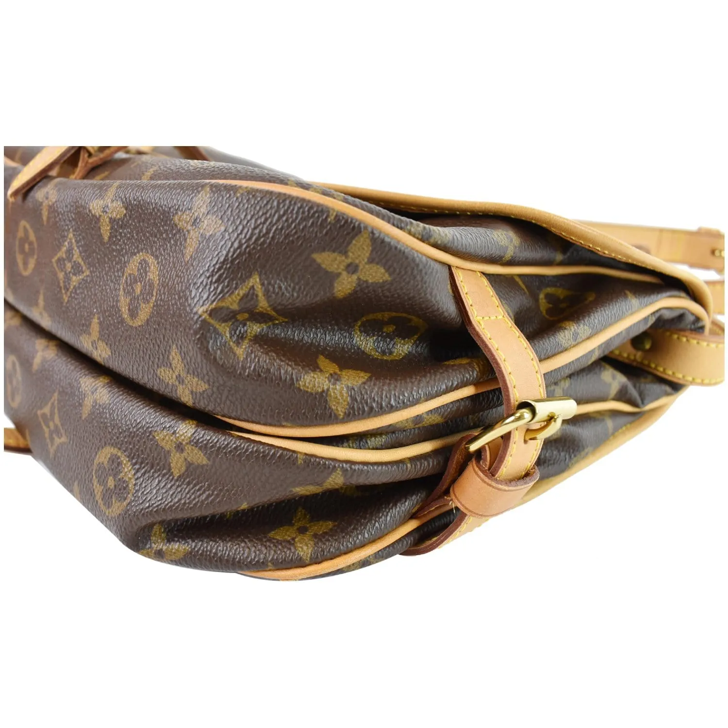 LOUIS VUITTON Saumur 30 Monogram Canvas Shoulder Bag Brown