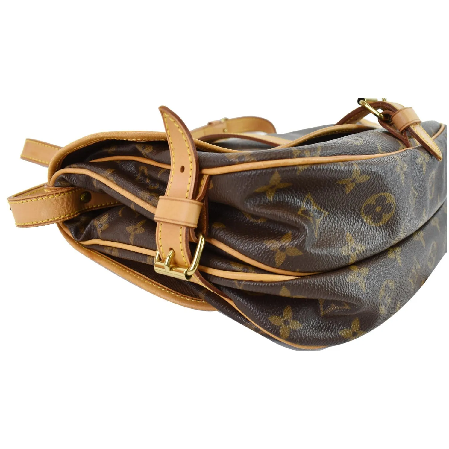 LOUIS VUITTON Saumur 30 Monogram Canvas Shoulder Bag Brown