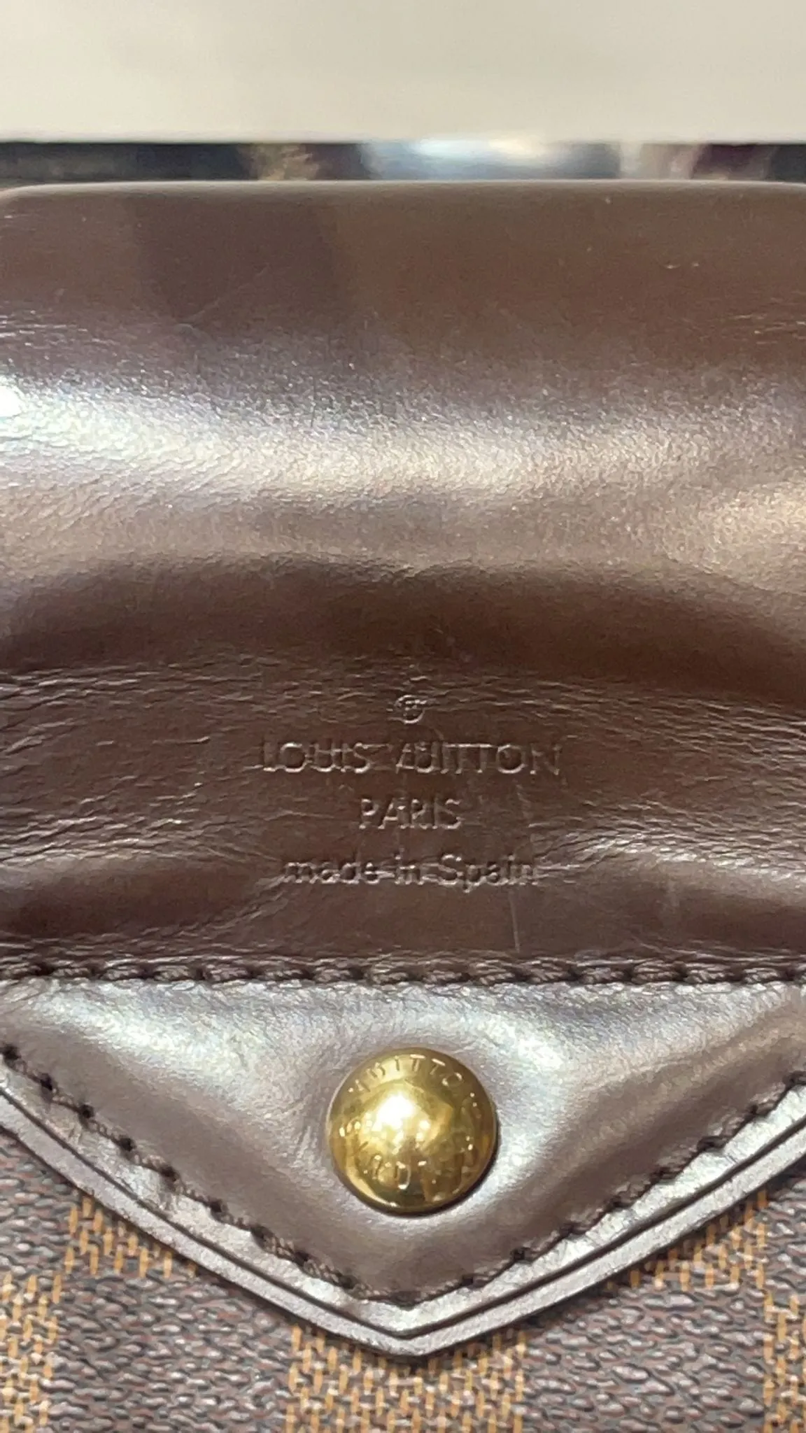 LOUIS VUITTON Sistina GM Damier Ebene Shoulder Bag Brown