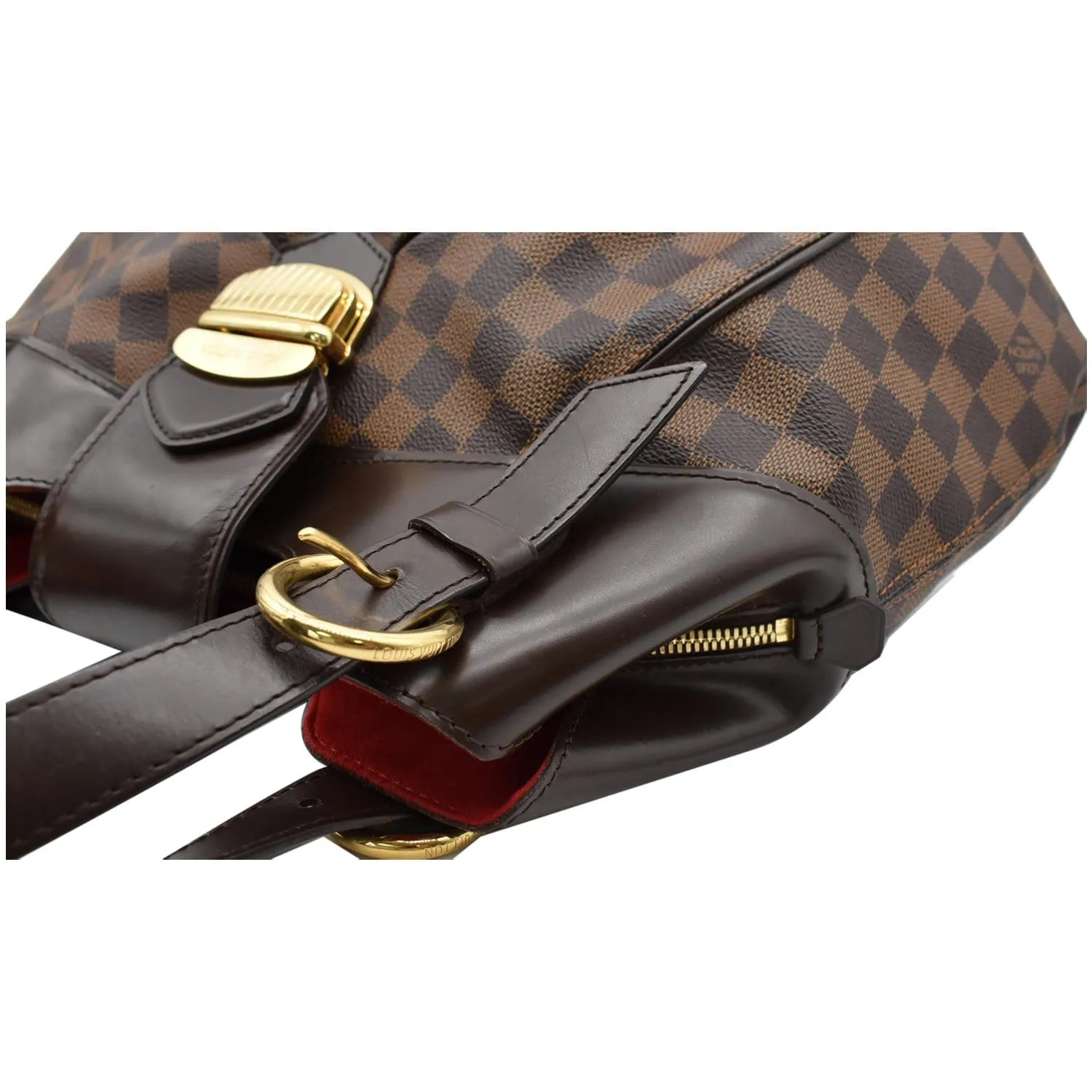 LOUIS VUITTON Sistina GM Damier Ebene Shoulder Bag Brown