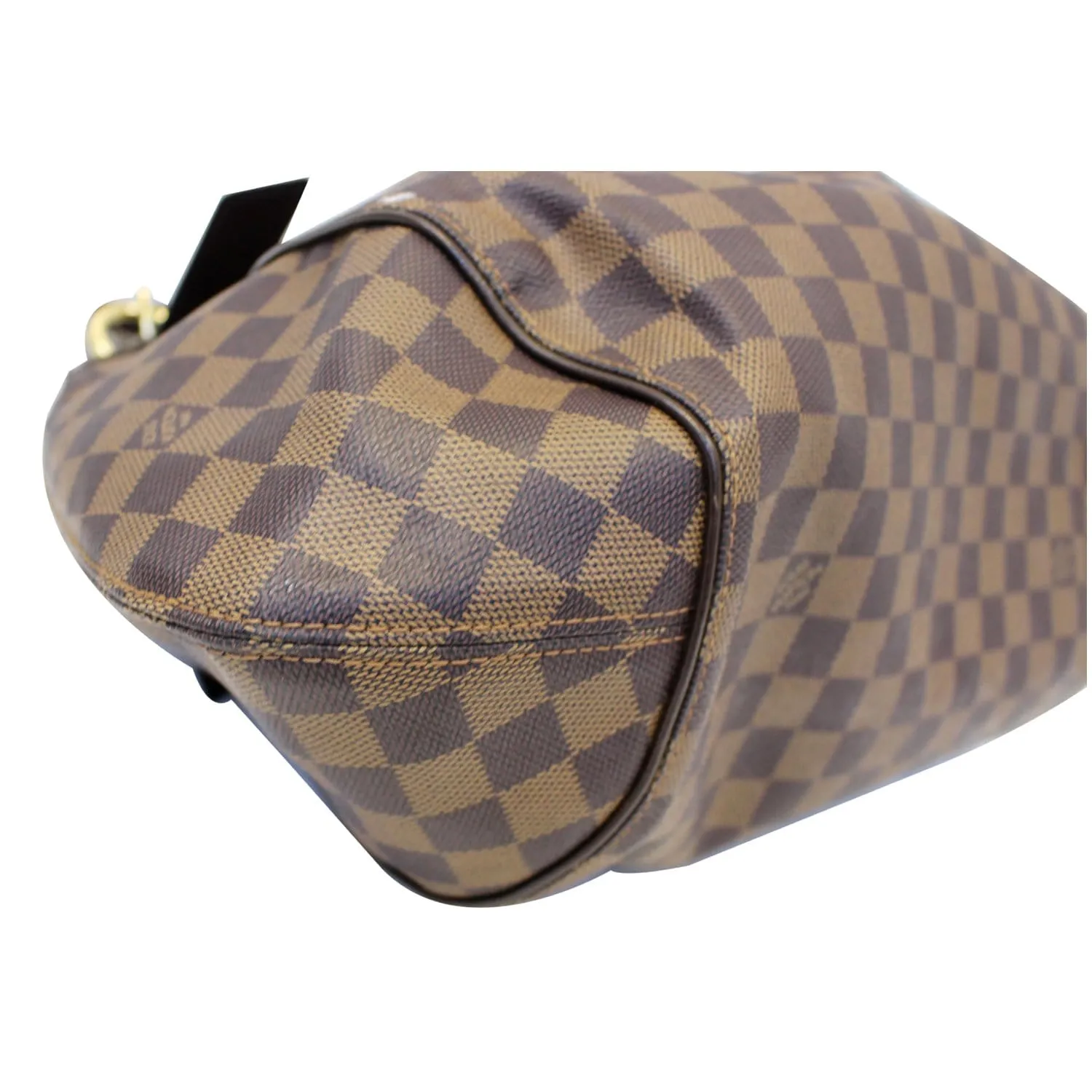 LOUIS VUITTON Sistina GM Damier Ebene Shoulder Handbag Brown