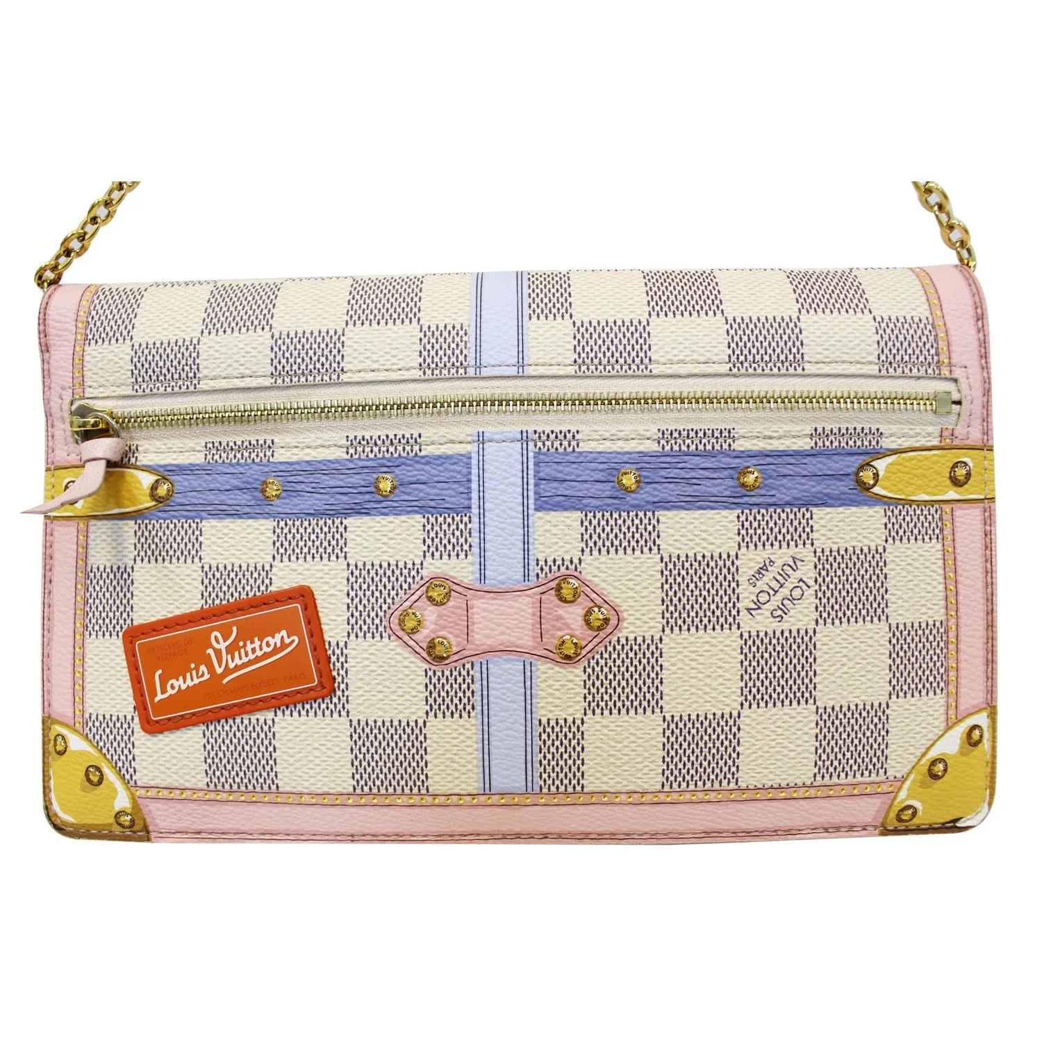 LOUIS VUITTON Summer Trunks Pochette Weekend Damier Azur Shoulder Bag