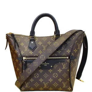 LOUIS VUITTON Tournelle PM Monogram Canvas Shoulder Handbag Black