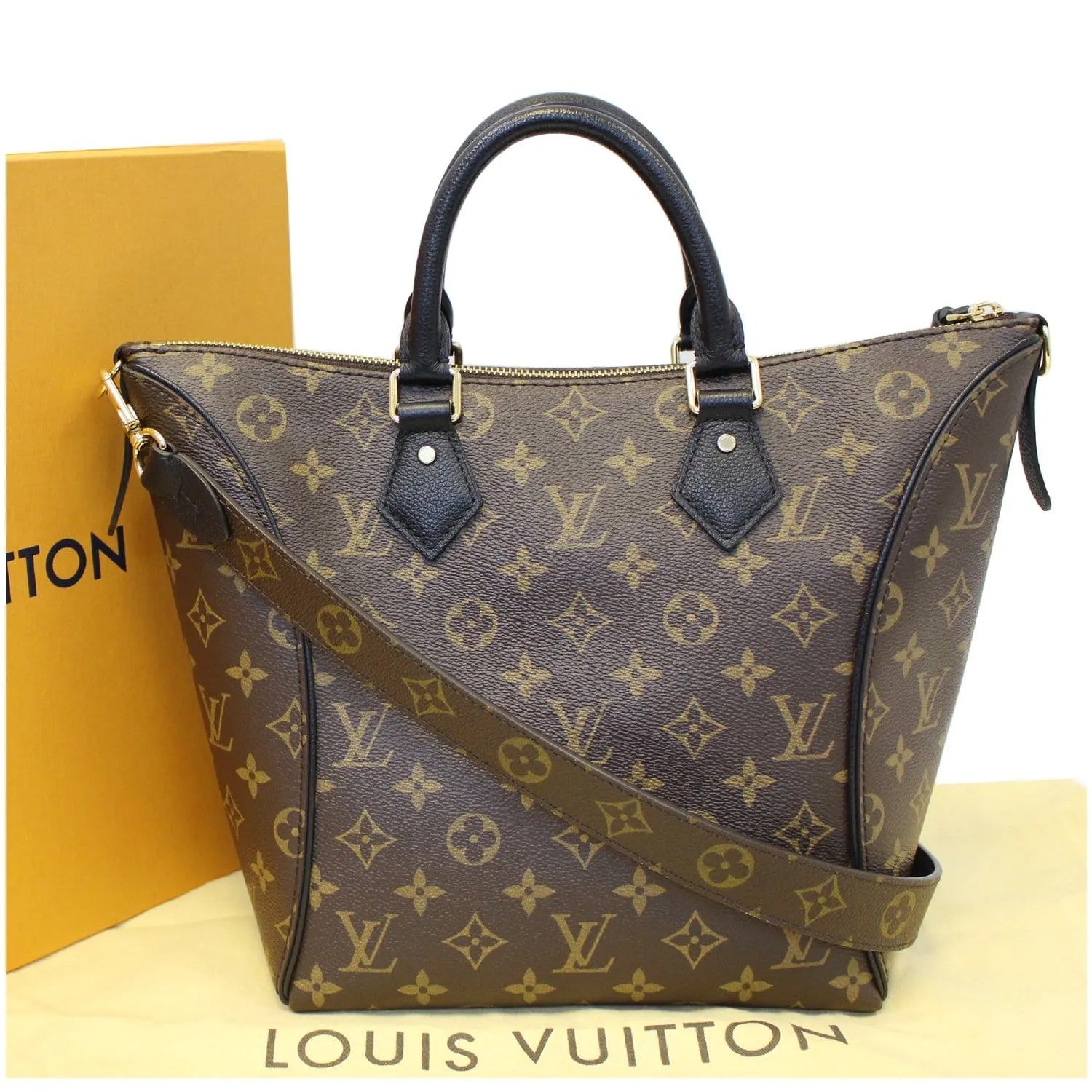 LOUIS VUITTON Tournelle PM Monogram Canvas Shoulder Handbag Black