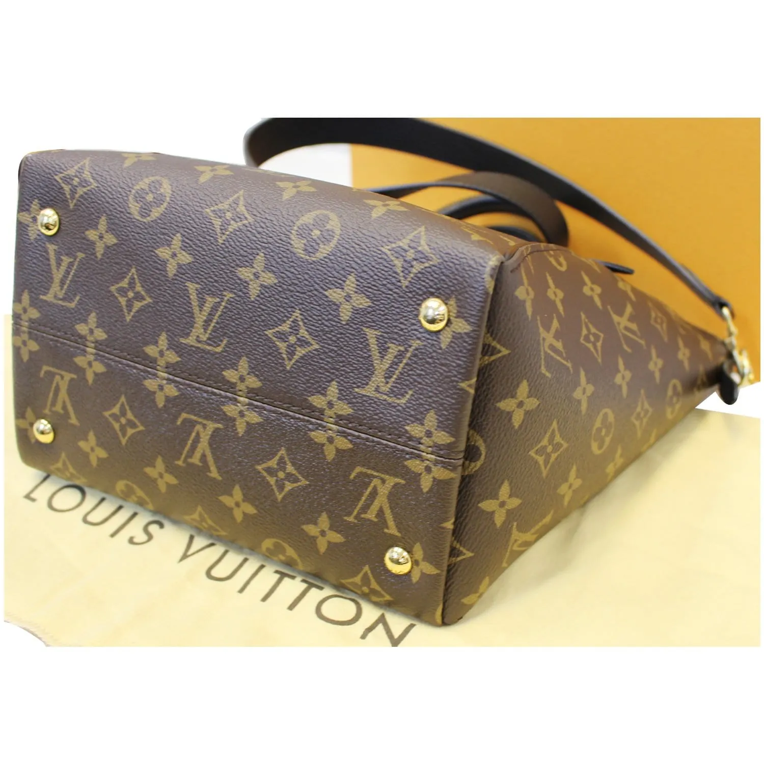 LOUIS VUITTON Tournelle PM Monogram Canvas Shoulder Handbag Black