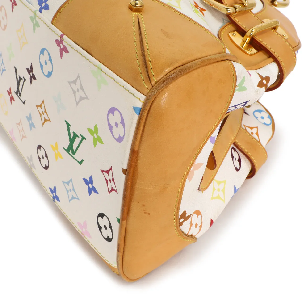 Louis Vuitton White Multicolor Monogram Claudia