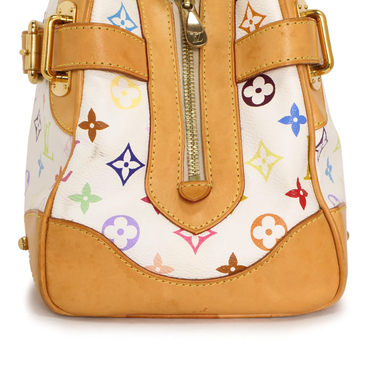 Louis Vuitton White Multicolor Monogram Claudia