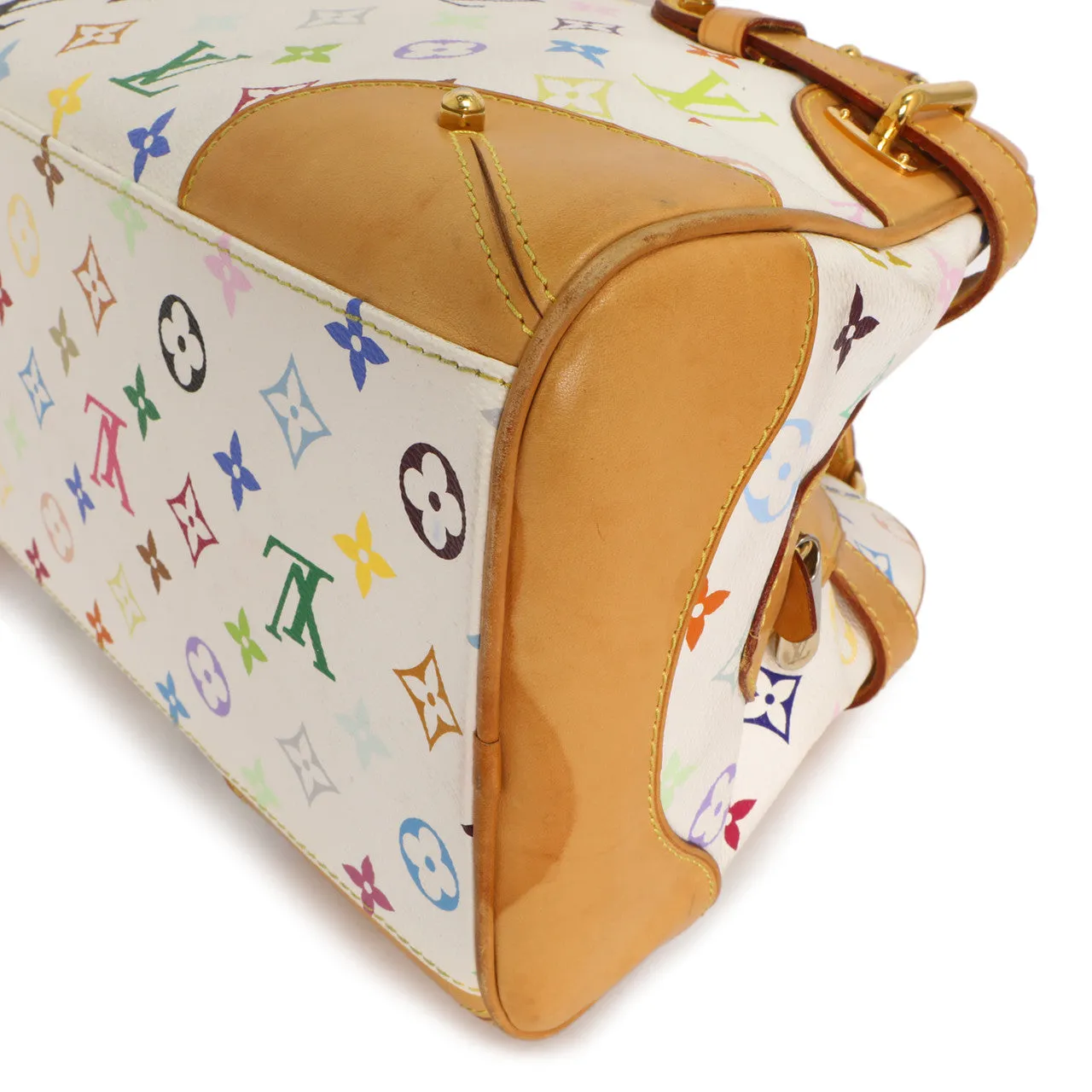 Louis Vuitton White Multicolor Monogram Claudia