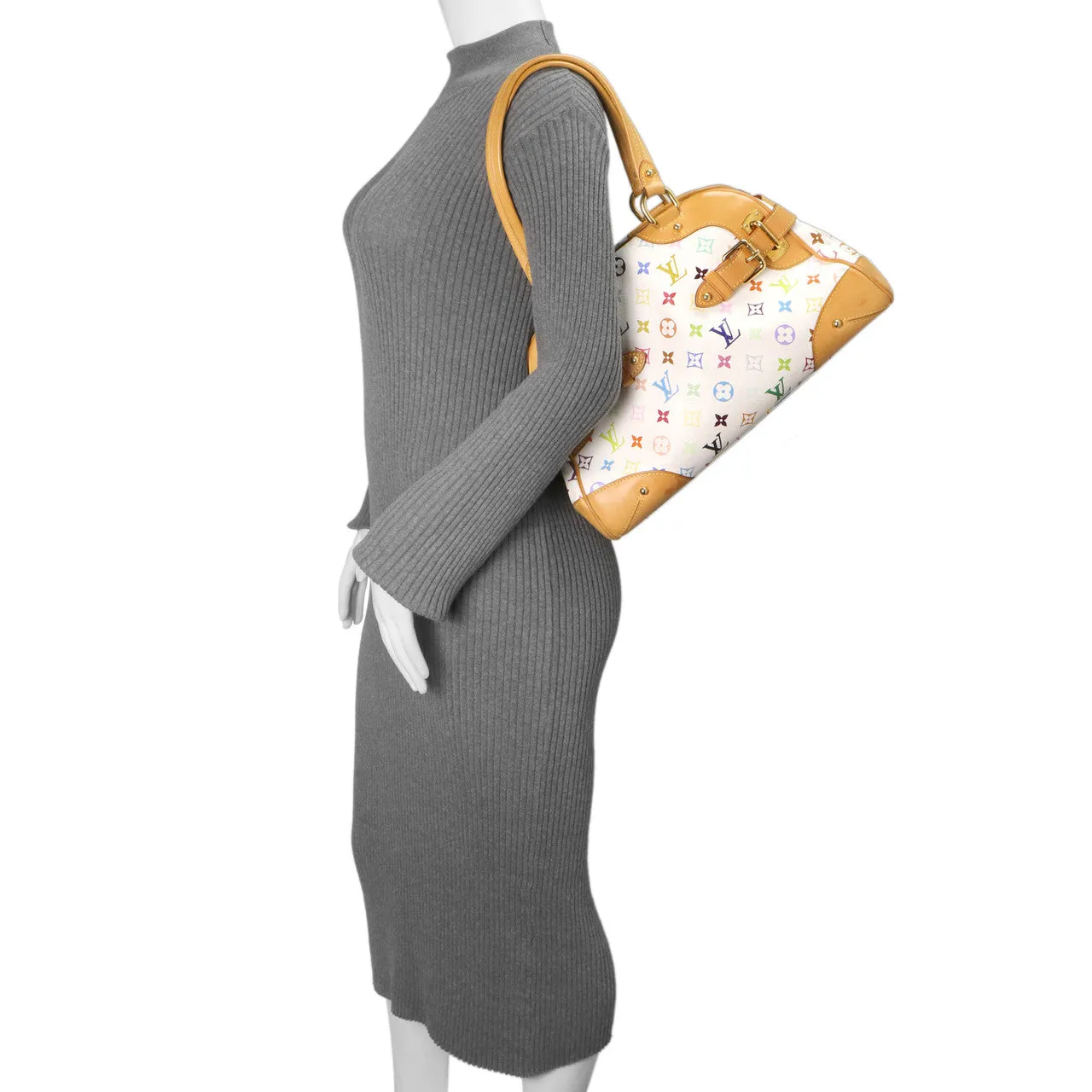Louis Vuitton White Multicolor Monogram Claudia