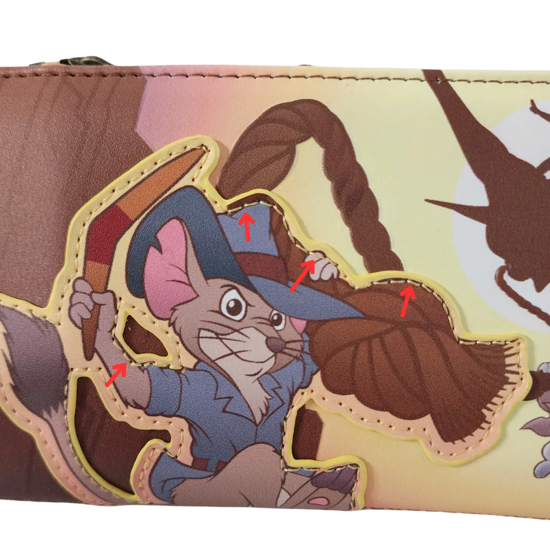 Loungefly Disney Rescuers Down Under Wallet DEFECTIVES