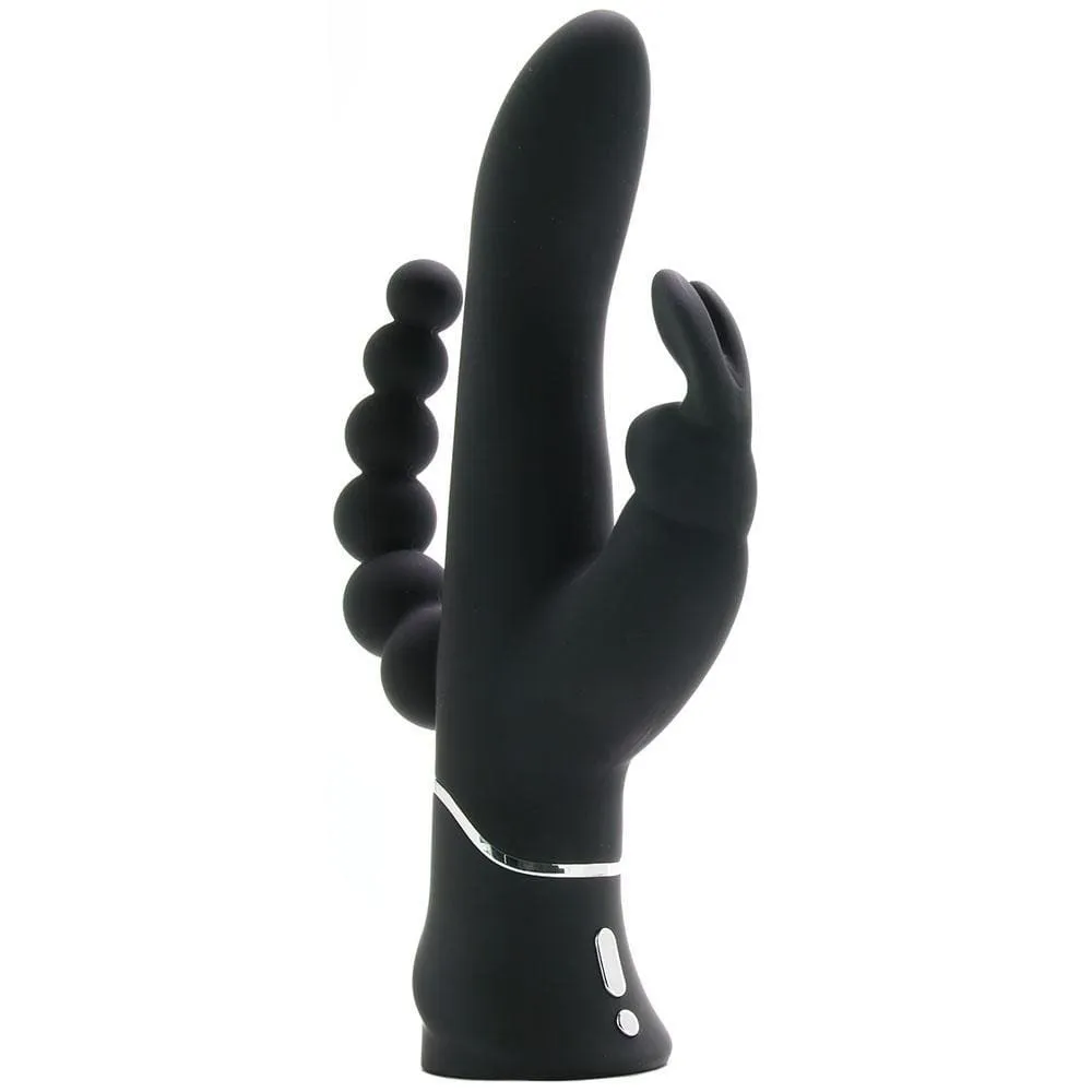LoveHoney Happy Rabbit Triple Curve Vibe in Black