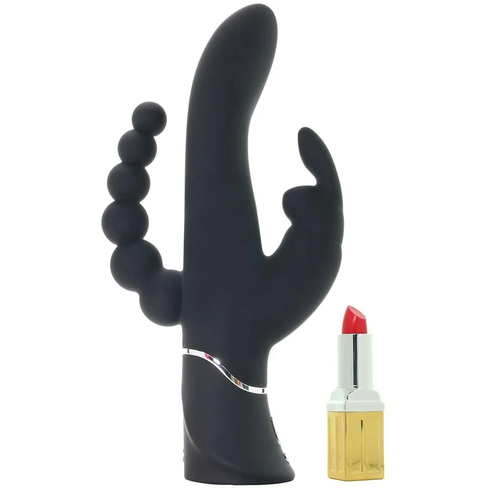 LoveHoney Happy Rabbit Triple Curve Vibe in Black
