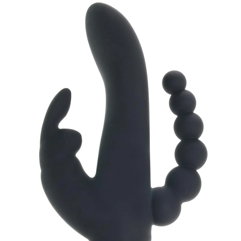 LoveHoney Happy Rabbit Triple Curve Vibe in Black