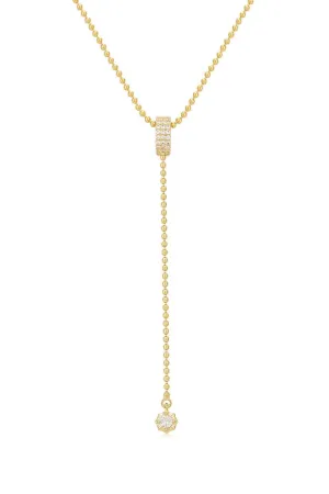 LUV AJ Ball Chain Lariat Necklace