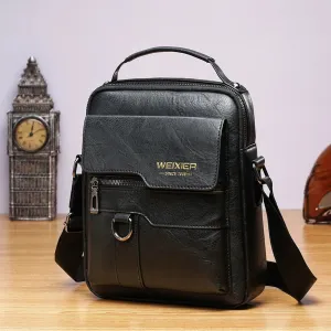 Luxury Men Sling Bag Leather Side Shoulder Bag For Men Husband Gift Business Messenger Crossbody Bag Male Vintage Handbag