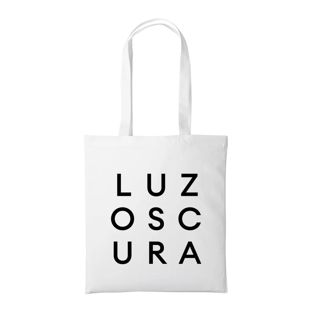 LUZoSCURA Black Logo Cotton Tote Bag