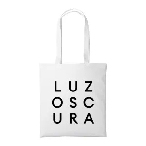 LUZoSCURA Black Logo Cotton Tote Bag