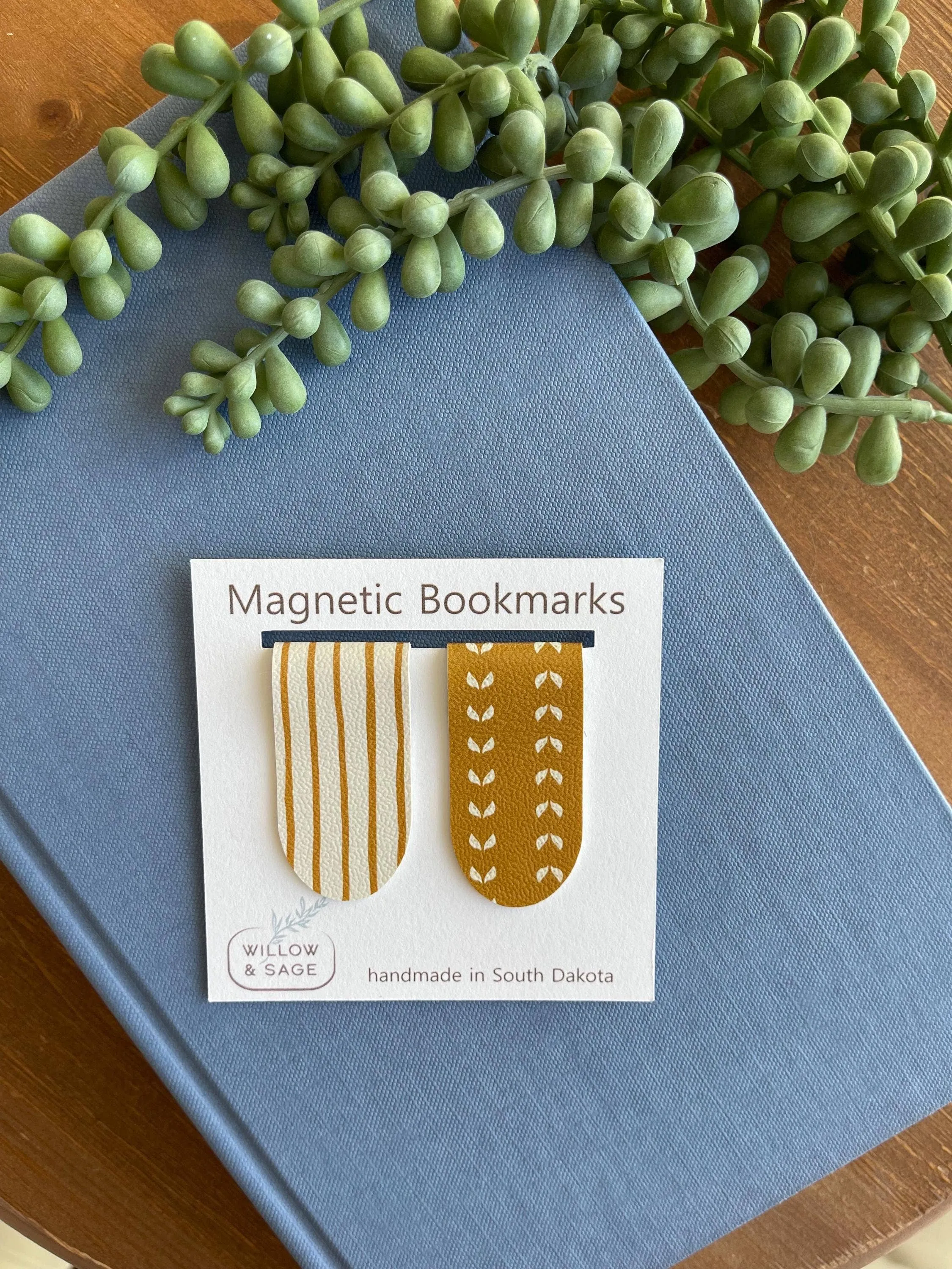 Magnetic Bookmark Pair | Saffron Boho Bookmarks