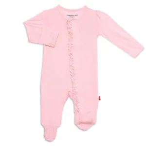 Magnetic Me Pink Dogwood Modal Magnetic Ruffle Footie
