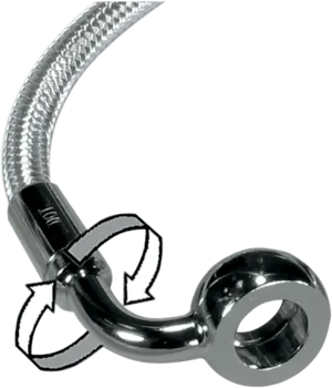 Magnum 36452SW Sterling Chromite II E-Z Align Single Disc Front Brake Line - 180deg. Top Angle - 52in.