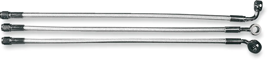Magnum 36452SW Sterling Chromite II E-Z Align Single Disc Front Brake Line - 180deg. Top Angle - 52in.