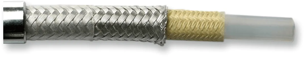 Magnum 36452SW Sterling Chromite II E-Z Align Single Disc Front Brake Line - 180deg. Top Angle - 52in.