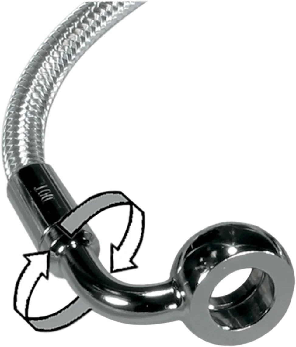 Magnum 36452SW Sterling Chromite II E-Z Align Single Disc Front Brake Line - 180deg. Top Angle - 52in.
