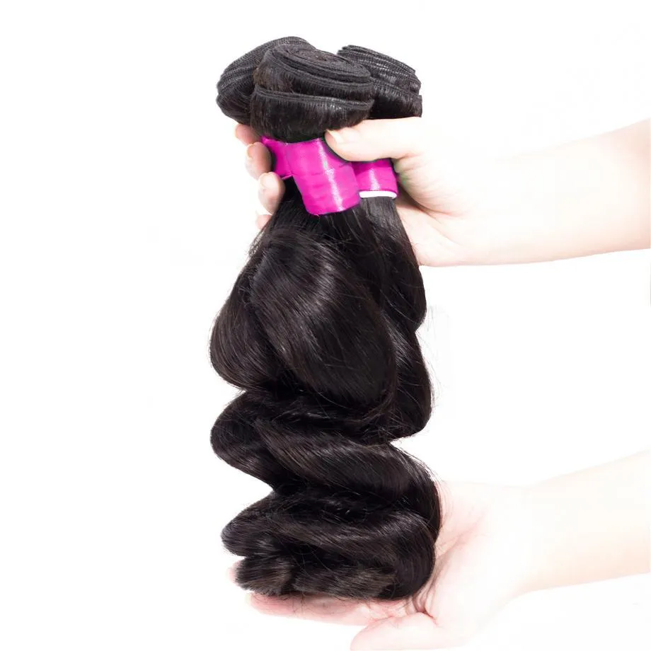 Malaysian Loose Wave Bundles With 4×4 Closure 10A Grade 100% Human Remy Hair MYLOCKME