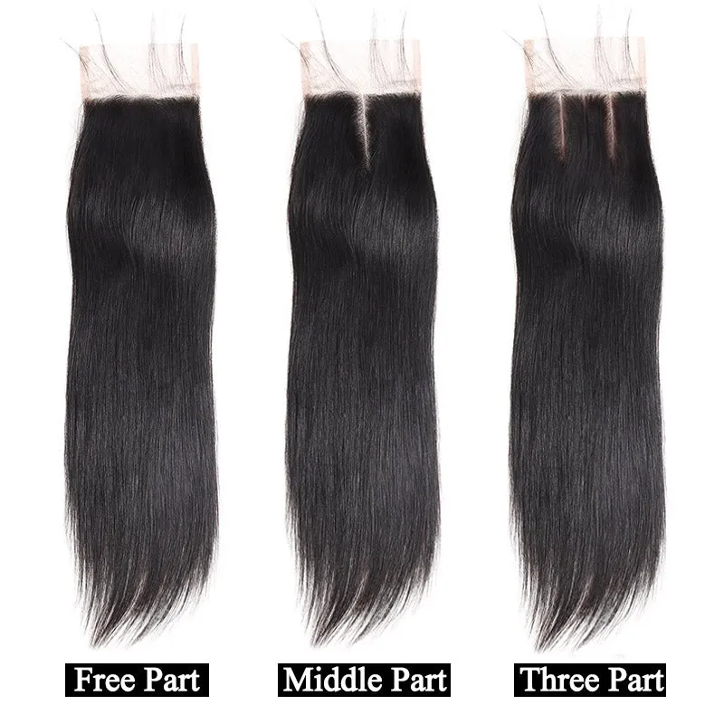 Malaysian Straight Hair 4"x 4" Lace Closure