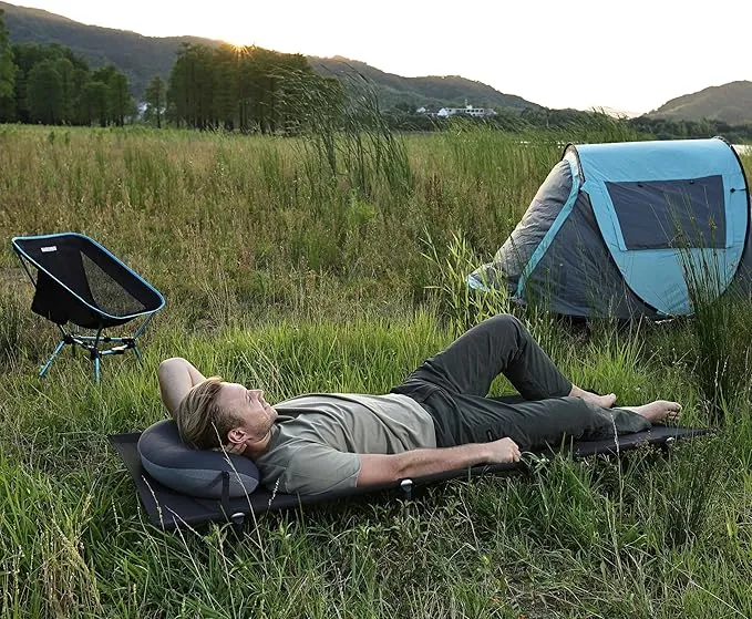 MARCHWAY Ultralight Inflatable Camping Pillow with Soft Washable Cover, Compact Compressible Portable Travel Air Pillow for Outdoor Camp, Sport, Hiking, Backpacking Sleep (Grey)
