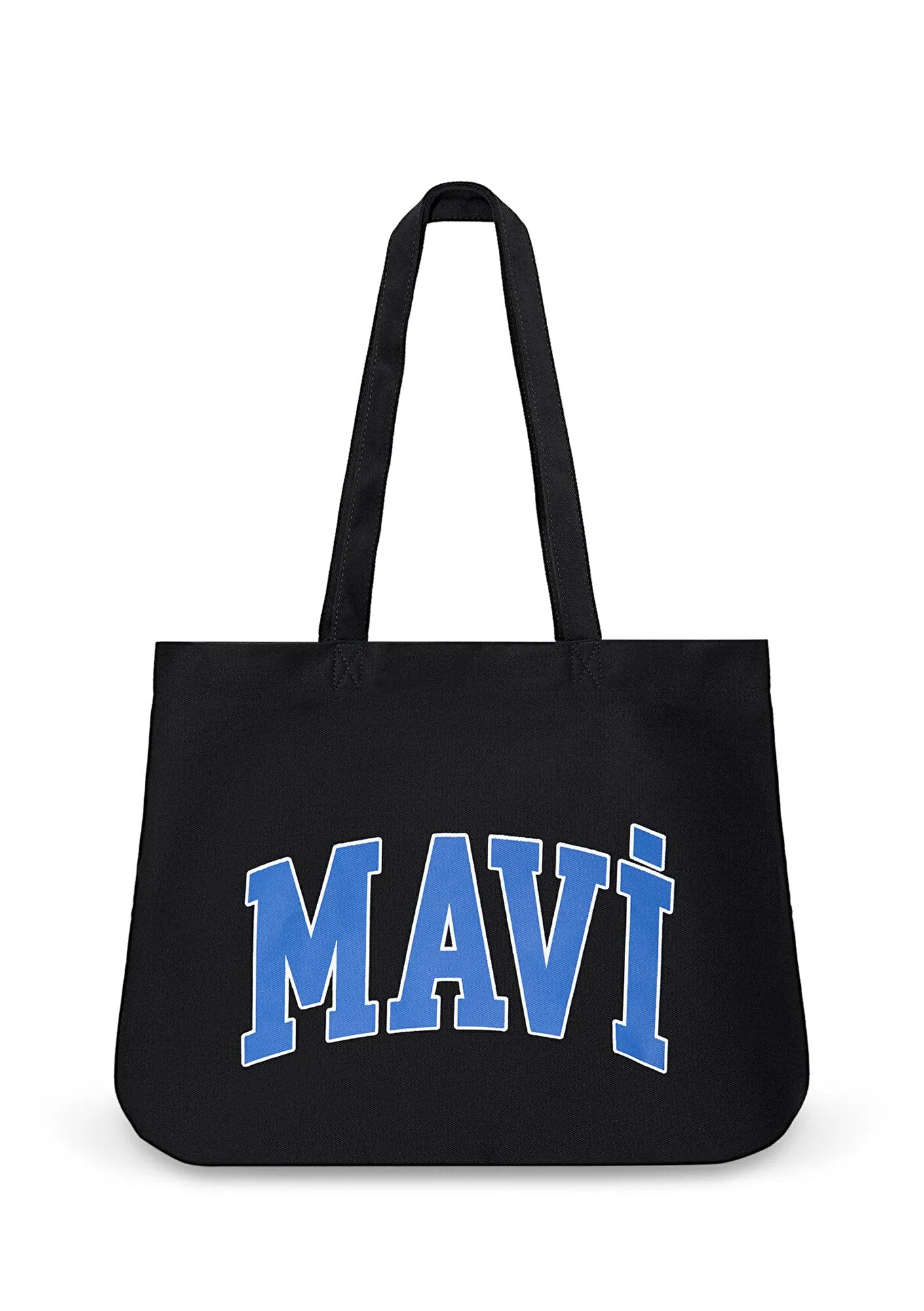 Mavi Logo Printed Black Shopper Bag