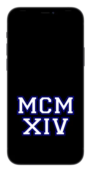 MCMXIV Phone Wallpaper (Choose Color)