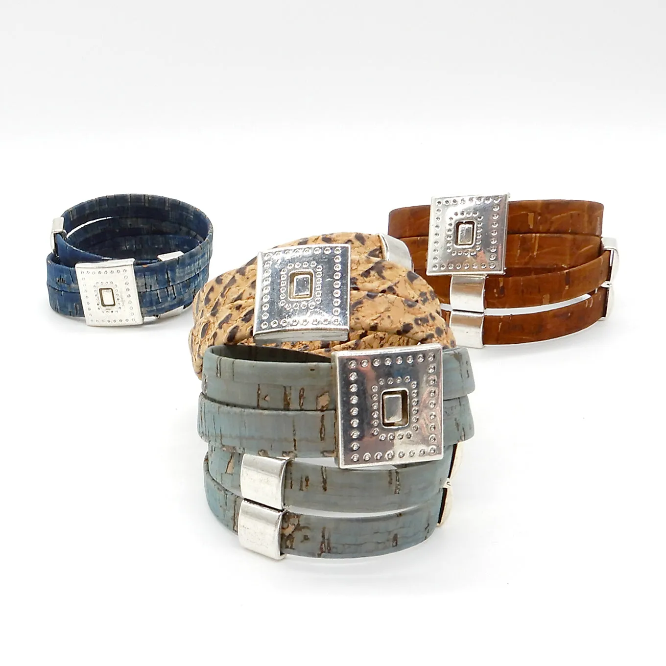 Medium Double Wrap Portuguese Cork Bracelet