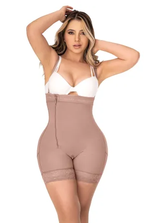 Mid Leg Strapless Zip-Up Shapewear