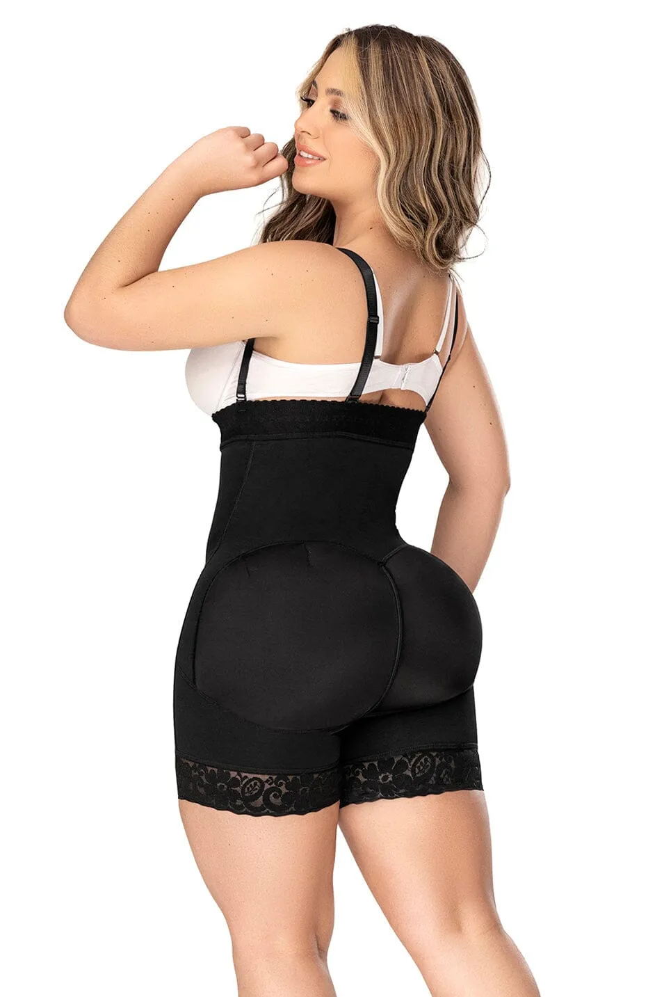 Mid Leg Strapless Zip-Up Shapewear