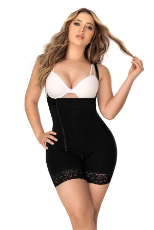 Mid Leg Strapless Zip-Up Shapewear
