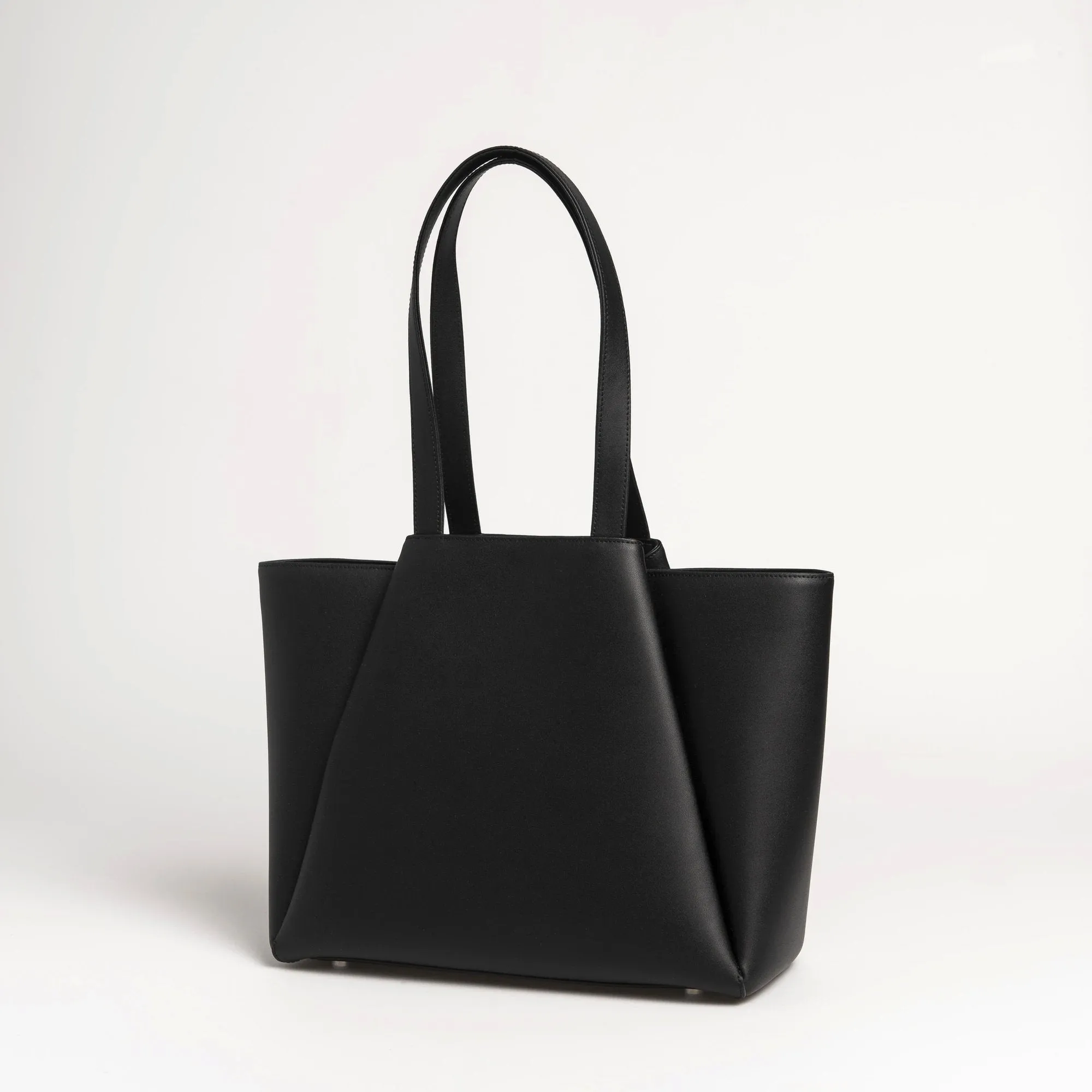 Midi Pyramid Black Bag