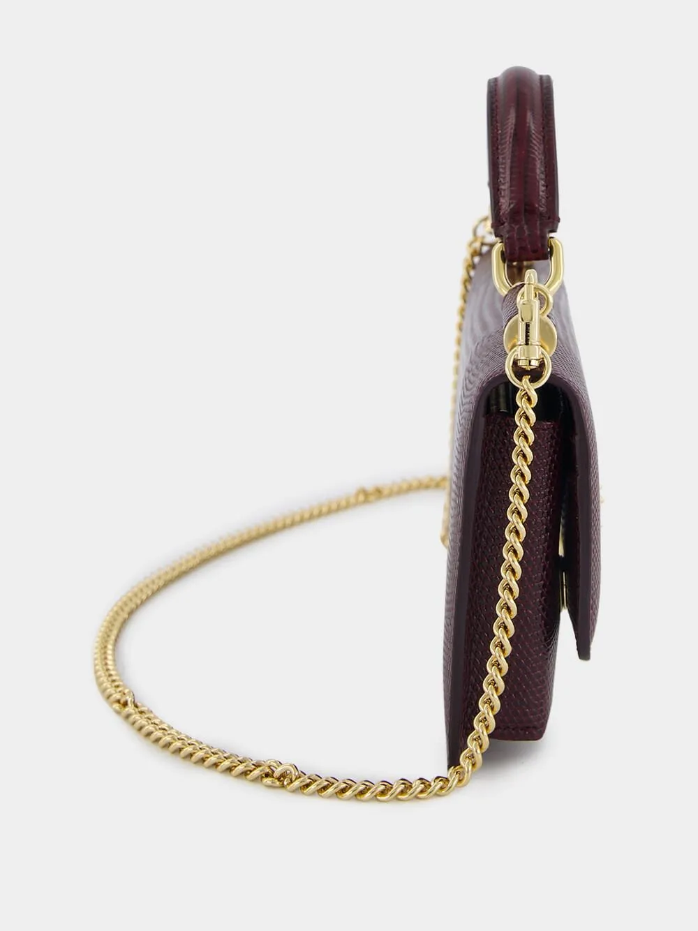 Mini Sicily Iguana-Print Leather Bag
