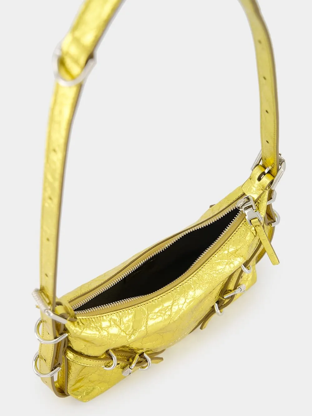 Mini Voyou Bag In Laminated Leather