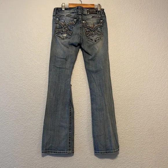 Miss Me Distressed Embellished Y2K Jeans