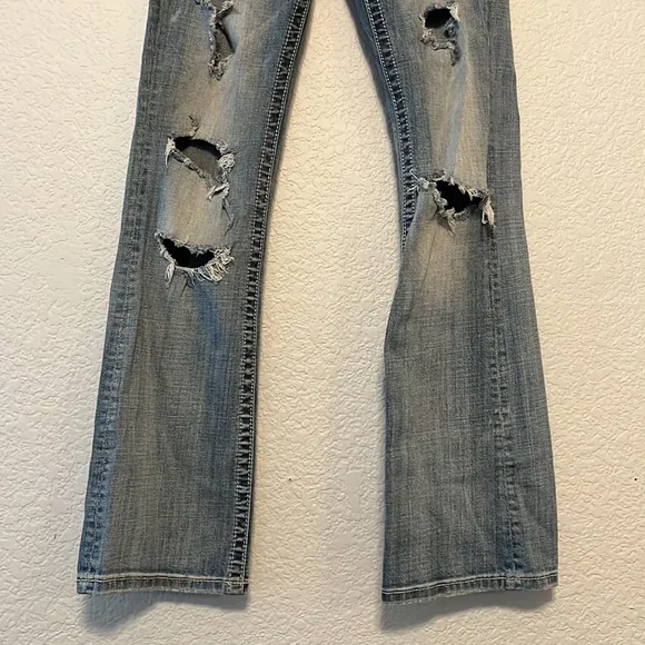 Miss Me Distressed Embellished Y2K Jeans