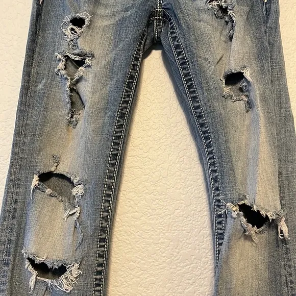 Miss Me Distressed Embellished Y2K Jeans