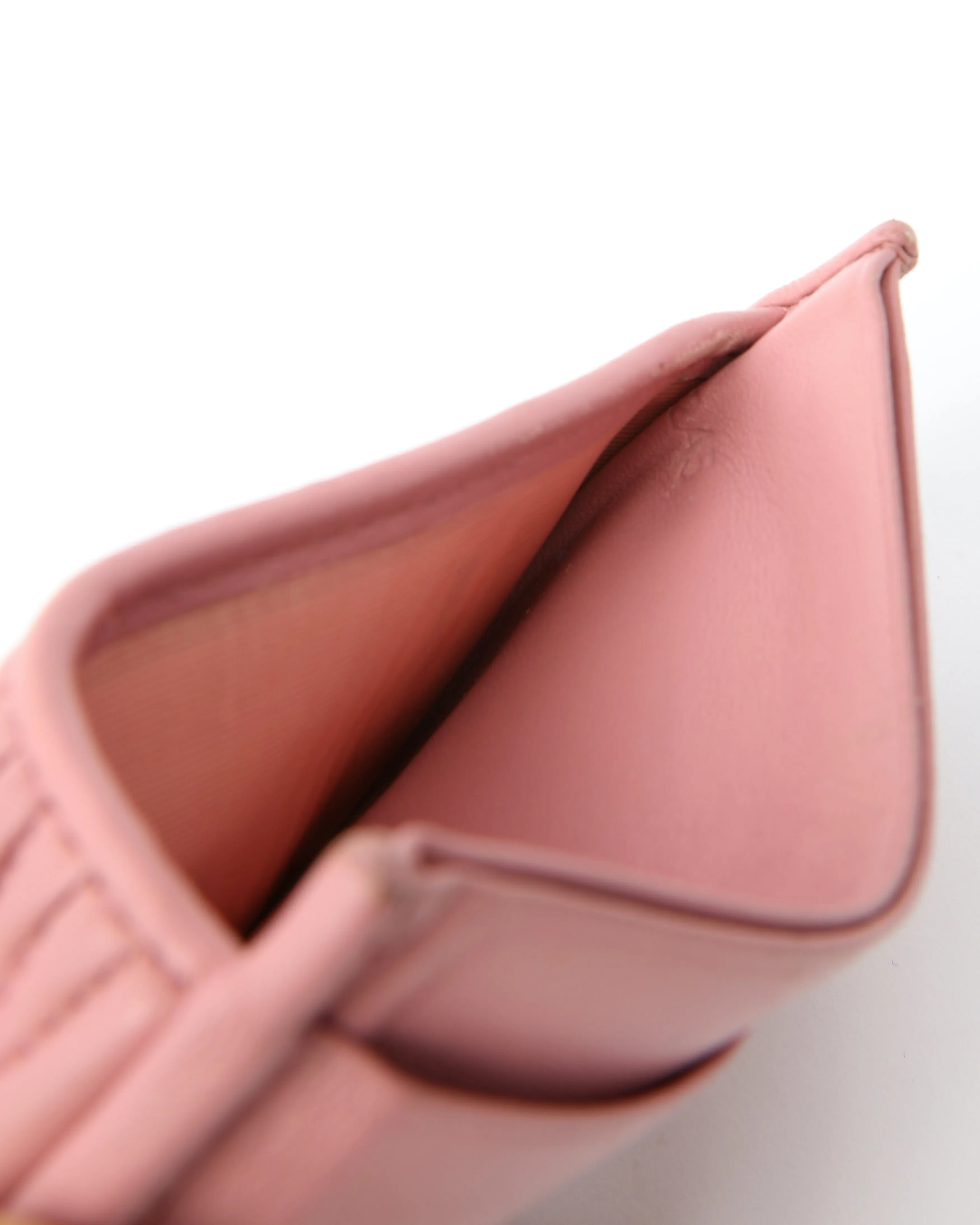 Miu Miu Pink Matelasse Gauffre Card Holder