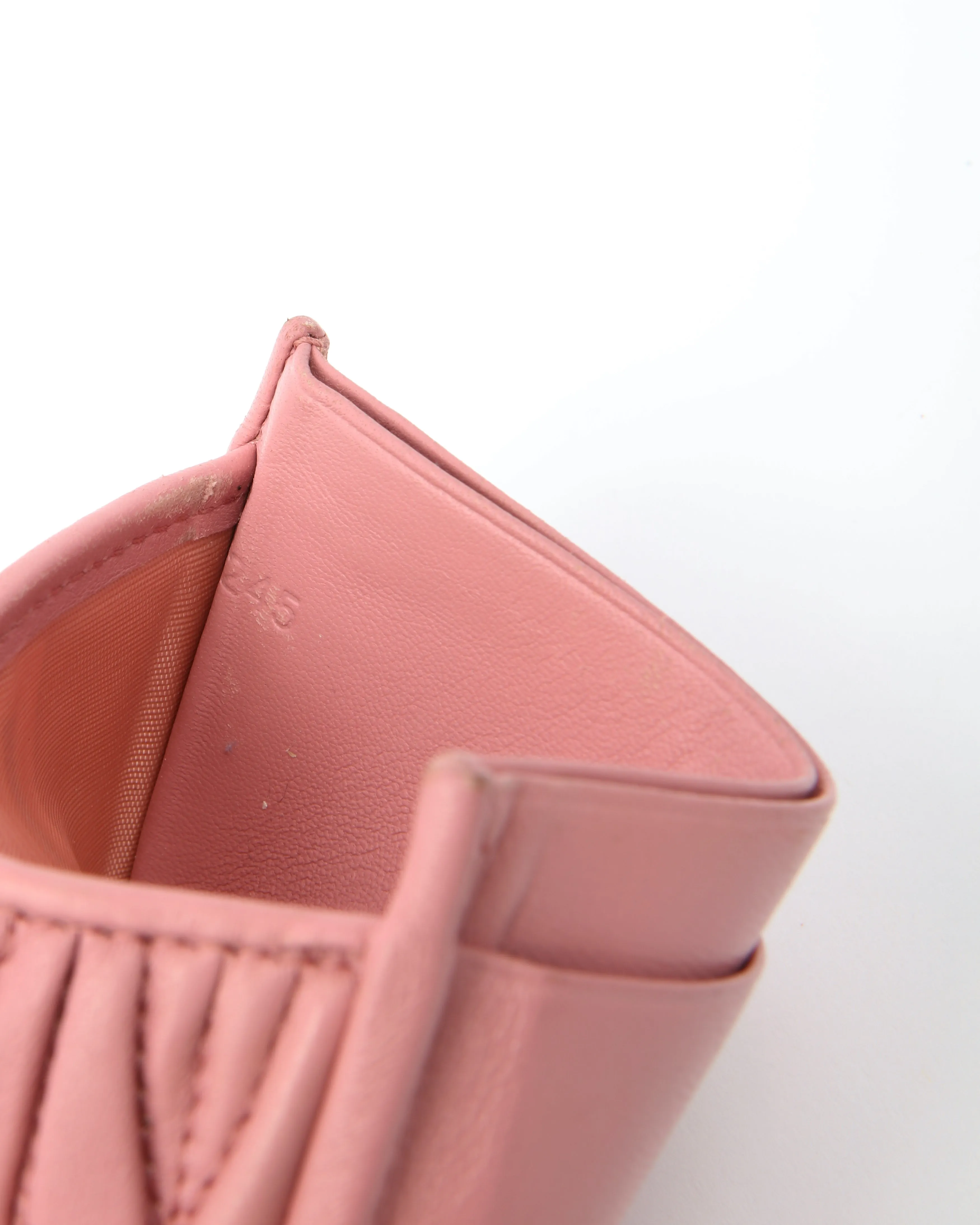 Miu Miu Pink Matelasse Gauffre Card Holder