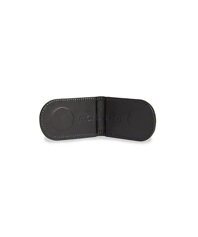Monster G Italian Genuine Leather Crocodile Texture Golf & Daily Money Clip Black