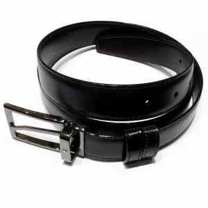 Montblanc adjustable belt Contemporary Line 30mm rectangular buckle Rutenio Rutenio Reversible Black Marrone 118433